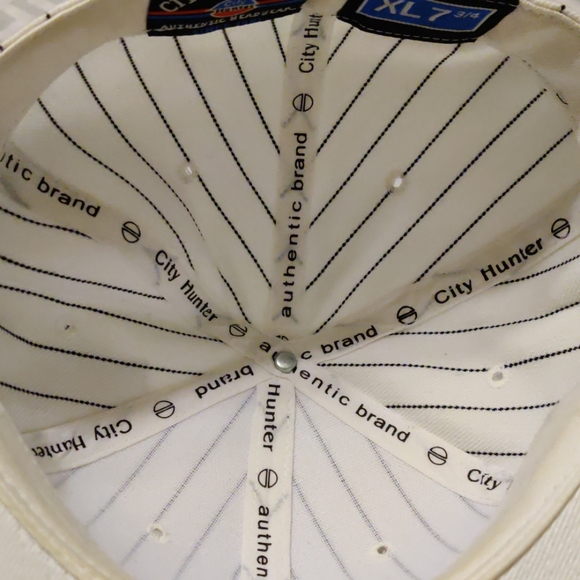 Atlanta pinstriped fitted, flat bill baseball cap. - Picture 3 of 3